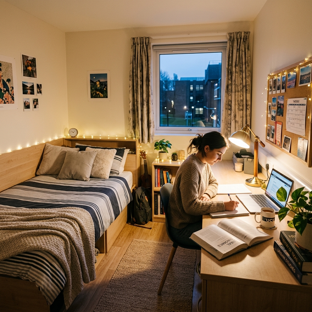 Indian Students in University Hostel Accommodation