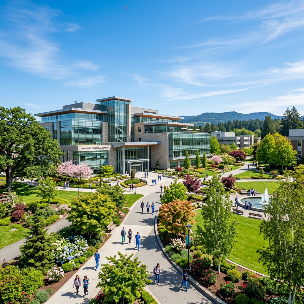 University Campus Exterior and Architecture